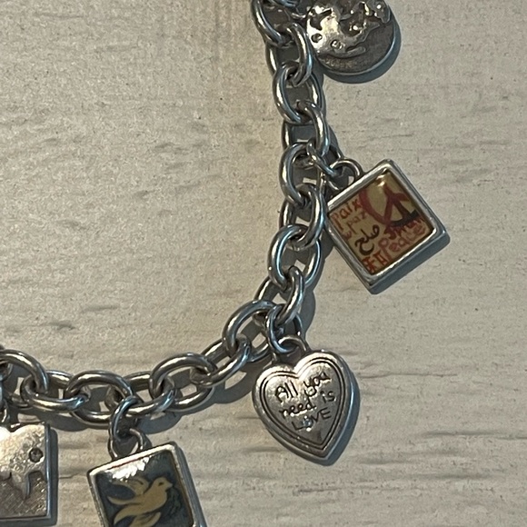 COPY - Brighton Love And Peace Silver Charm Bracelet - Picture 5 of 9